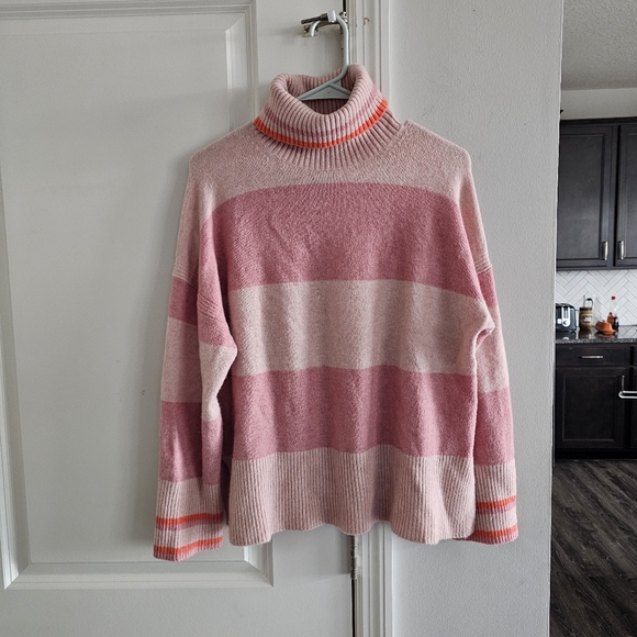 J. Crew Striped Turtleneck Sweater In Supersoft Yarn - Picture 2 of 5